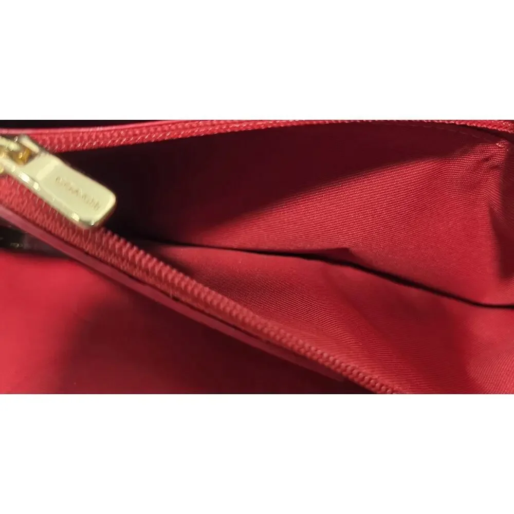 COACH LARGE PHONE WALLET SIGNATURE CANVAS WITH CRAYON ❤HEART 91578 - Picture 8 of 11